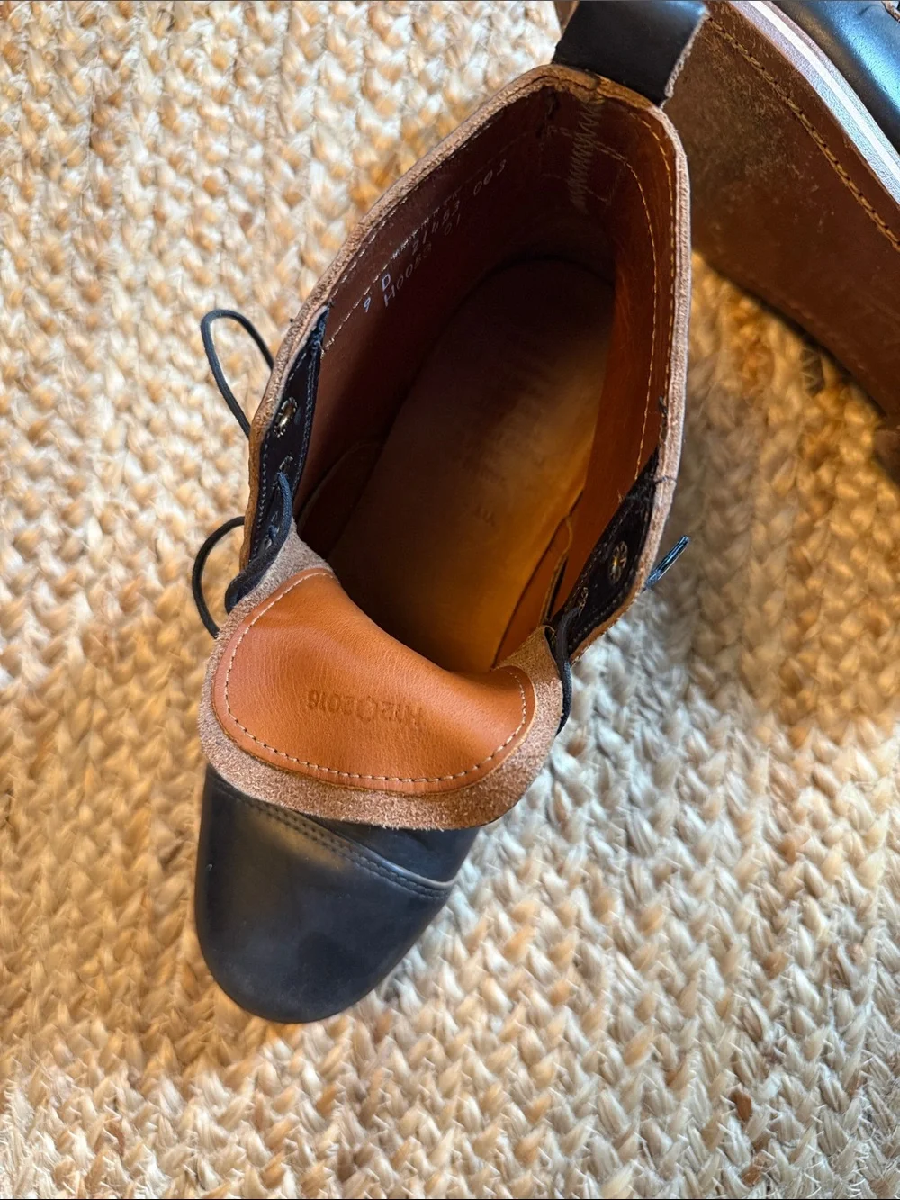 Men's Black Leather Chukka Lace-Up Boots. Wore once